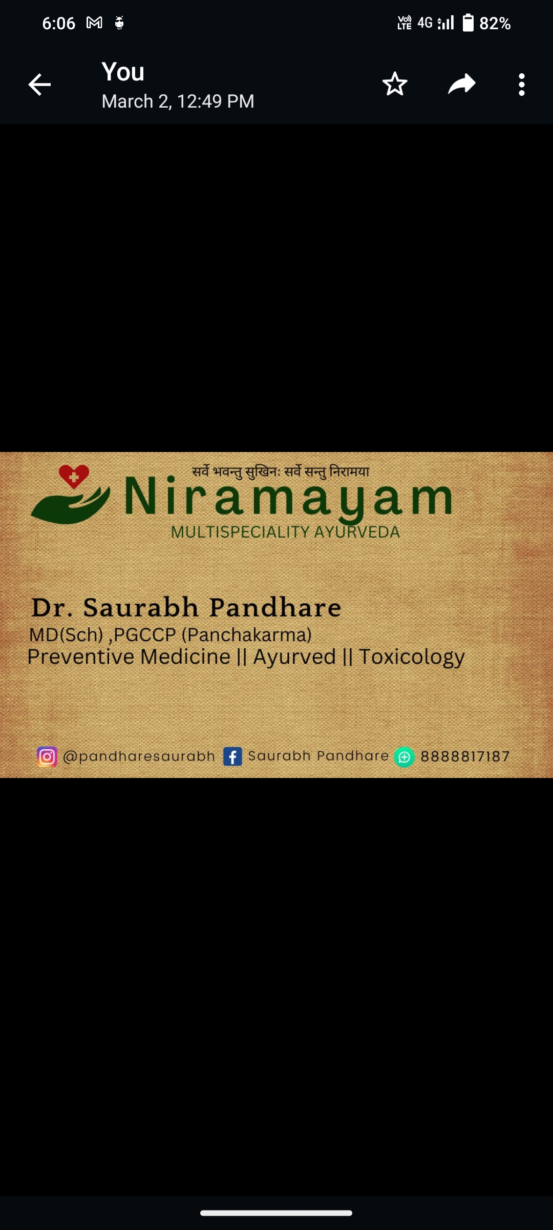 Ayurvedic doctor's certificate