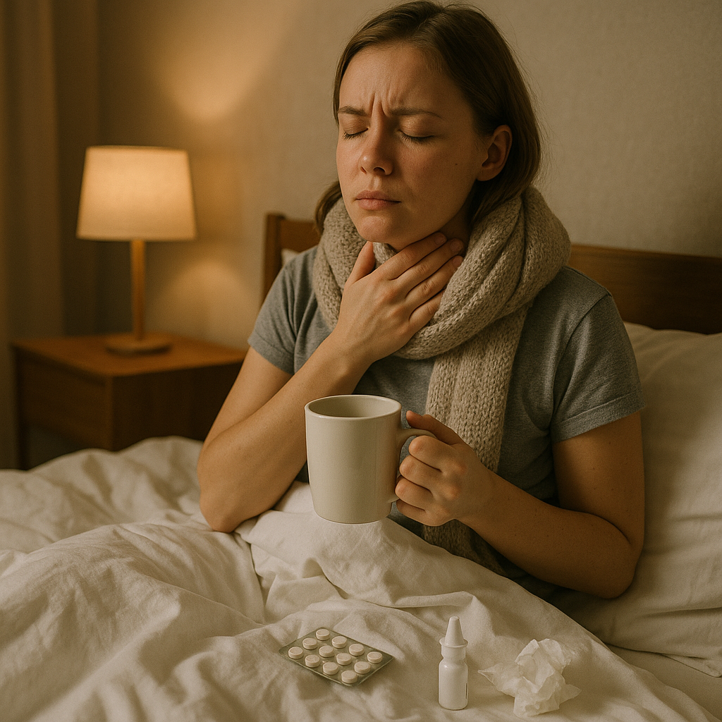 overnight sore throat relief