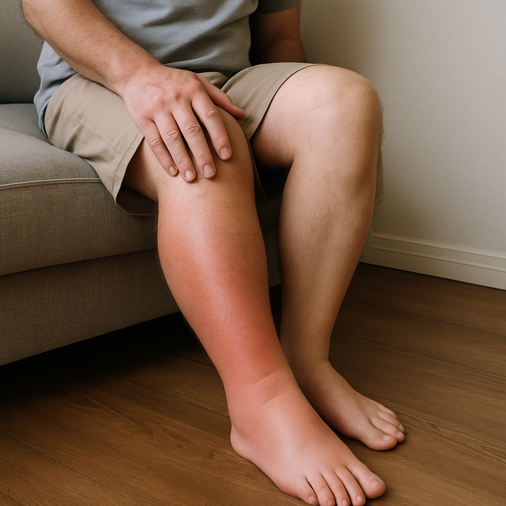 swelling in left leg and foot