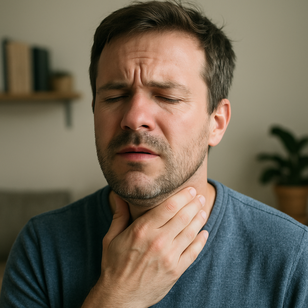 sore throat all the time