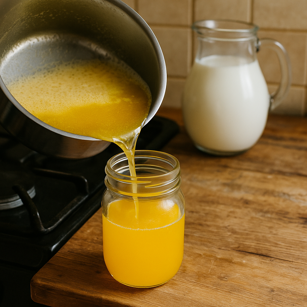 how to make ghee from cow milk
