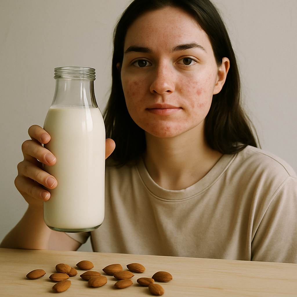 almond milk for acne