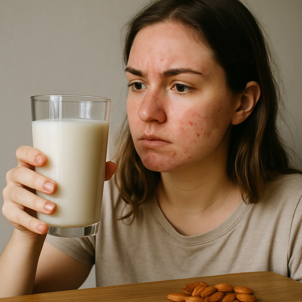 does almond milk cause acne