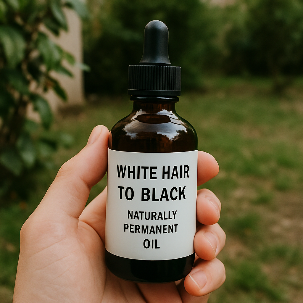 white hair to black naturally permanent oil