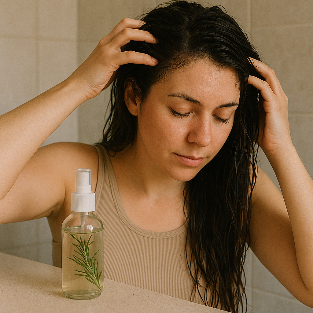 how to apply rosemary water to hair