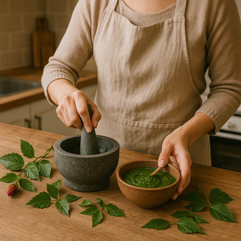 hibiscus leaves paste for hair
