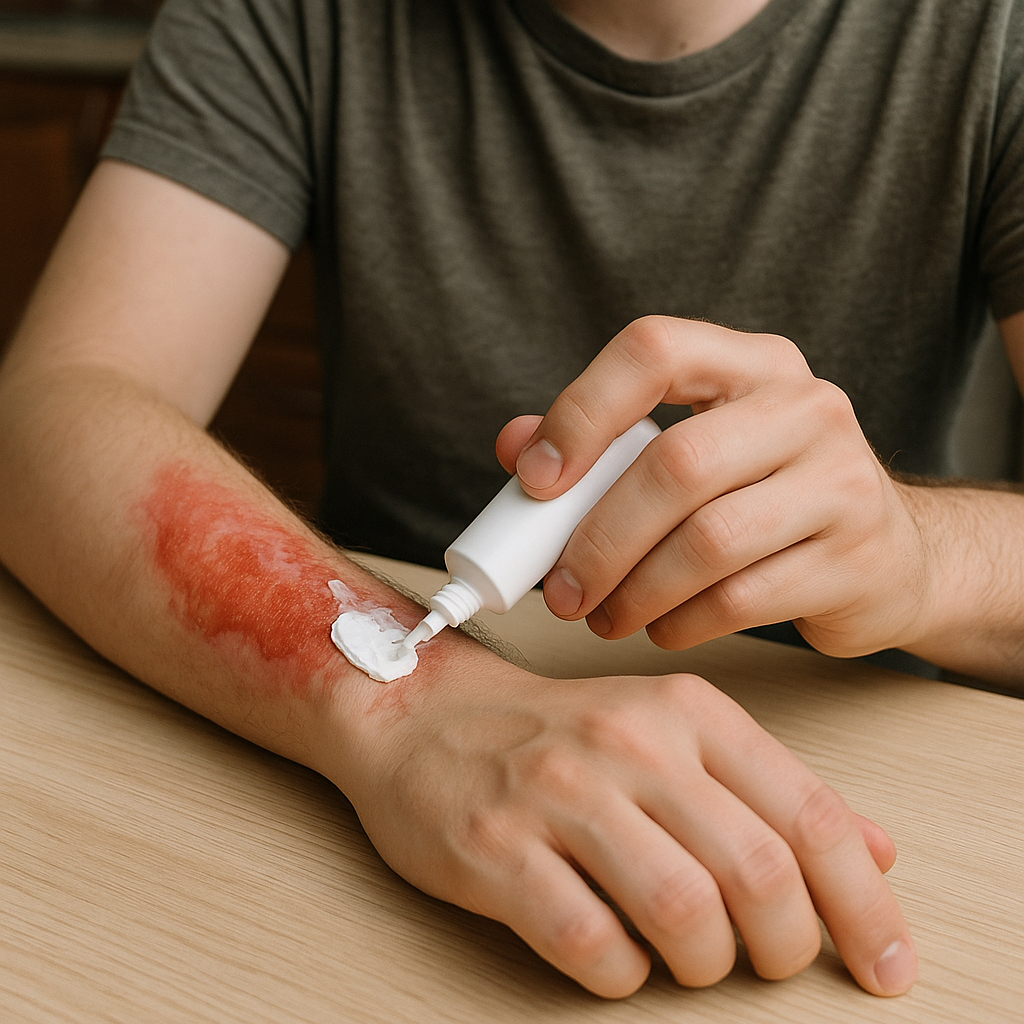 what to apply on burn skin from oil