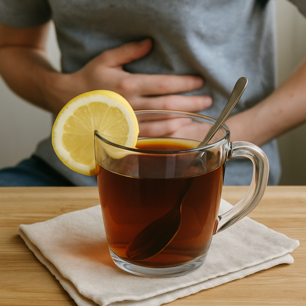 black tea with lemon for diarrhea