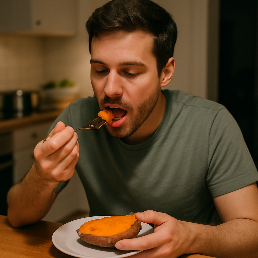 can we eat sweet potato at night