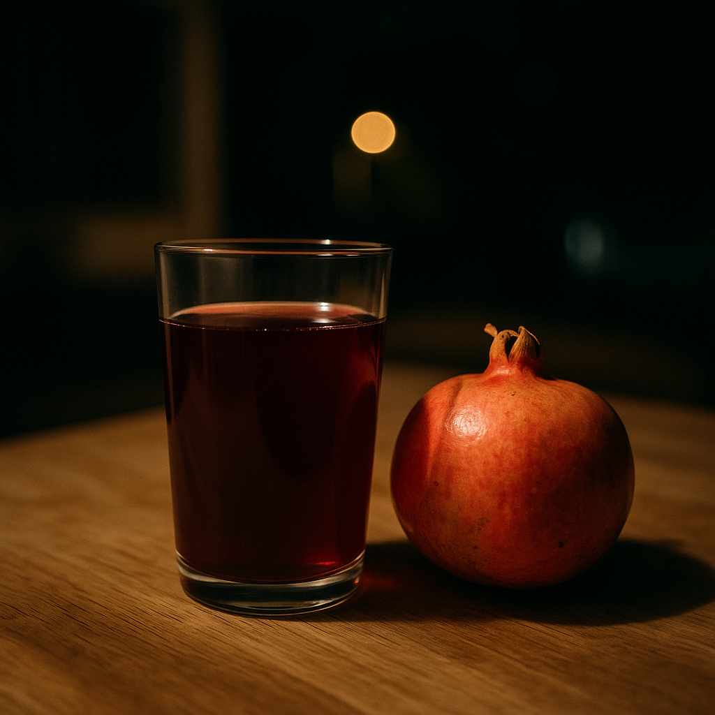 pomegranate juice at night