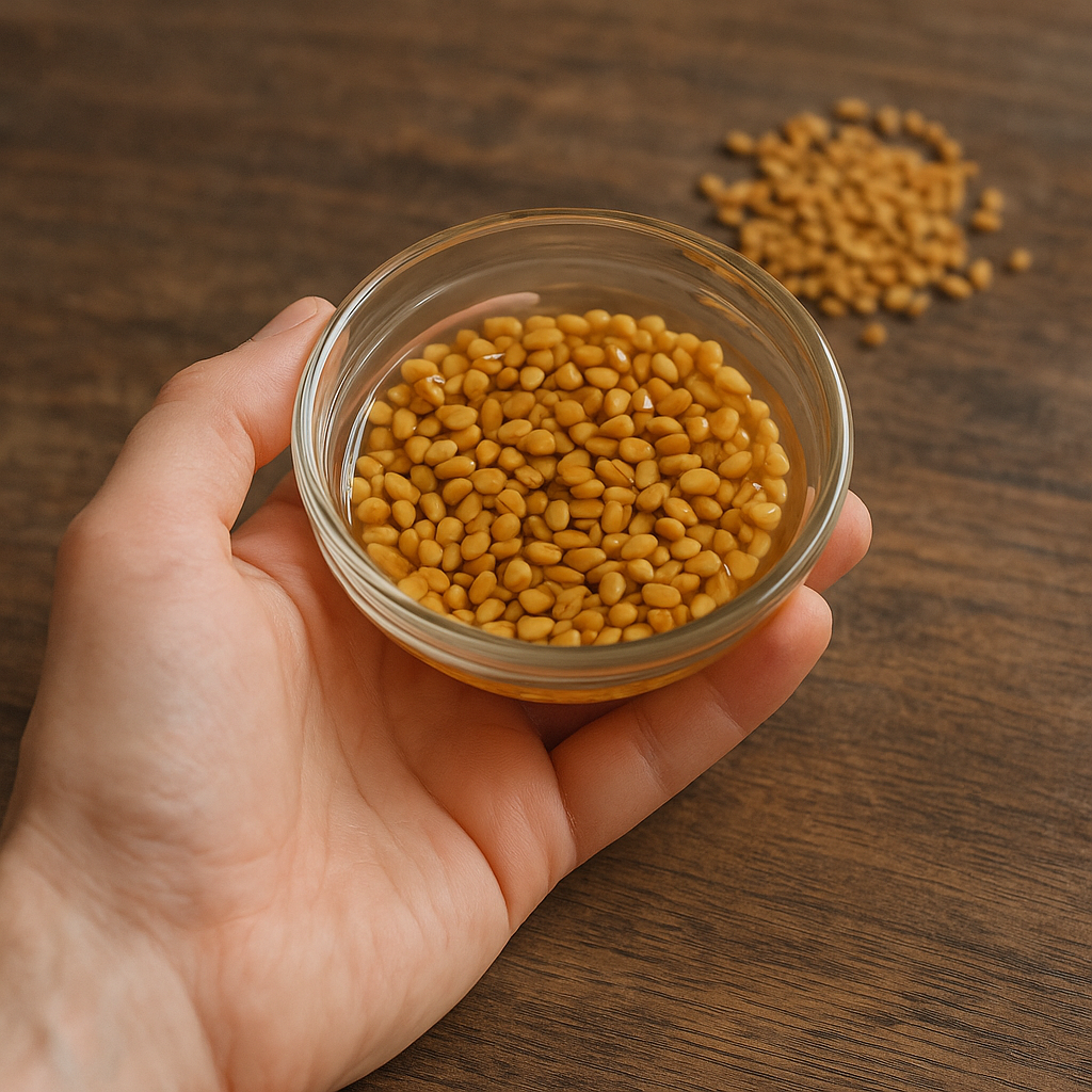 use of soaked fenugreek seeds