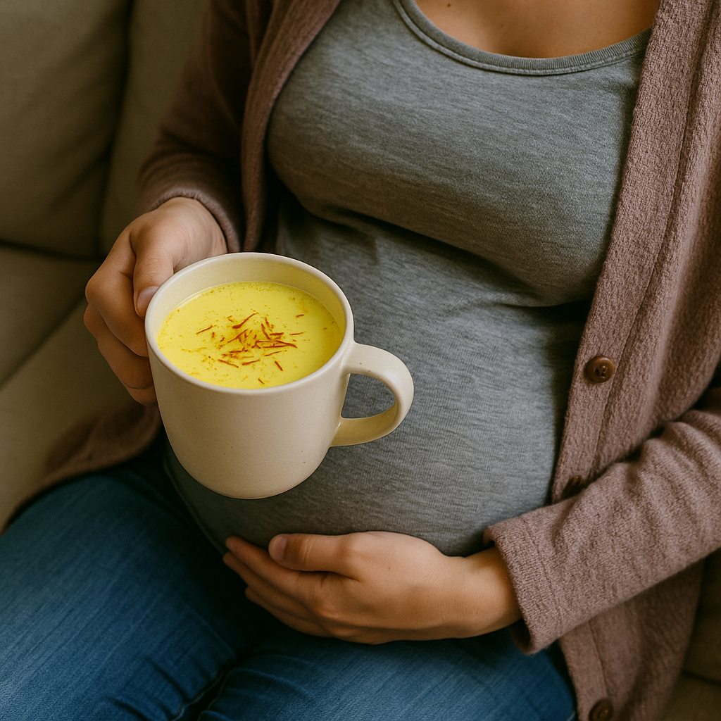 when to drink saffron milk during pregnancy