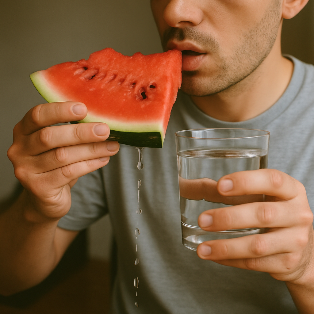 why we should not drink water after eating watermelon