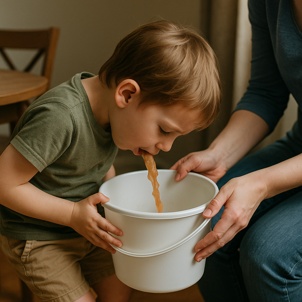 child vomiting after eating