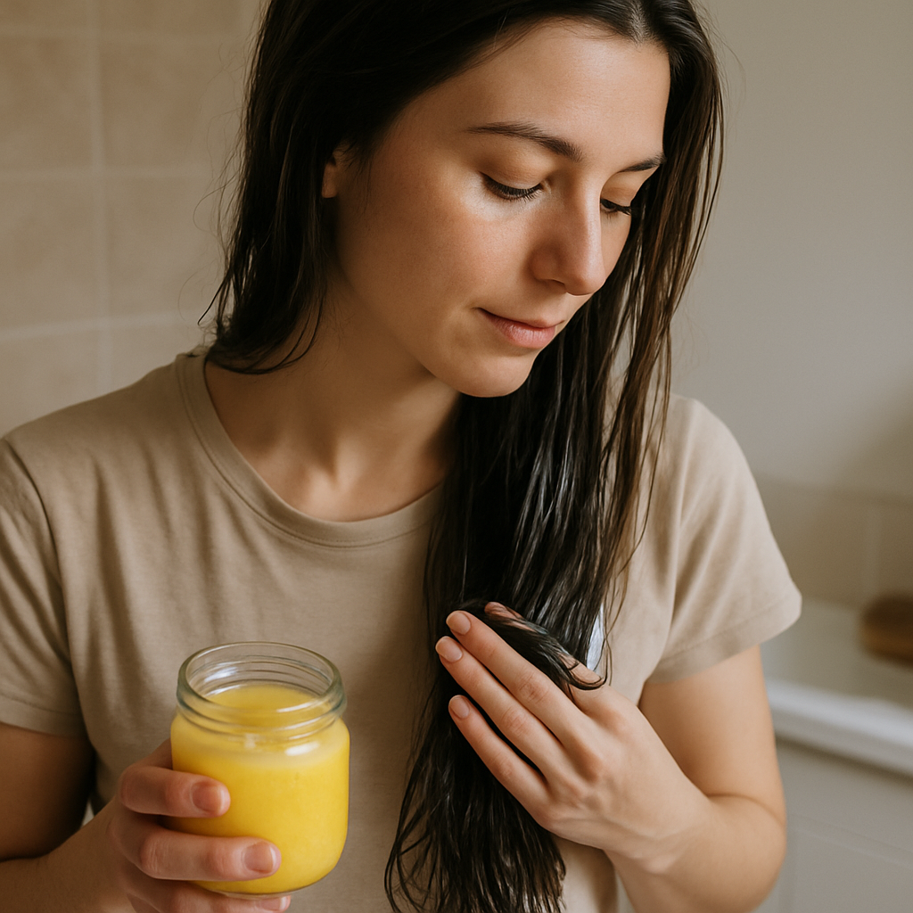 benefits of applying ghee on hair