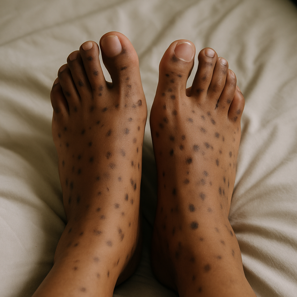 dark spots on feet