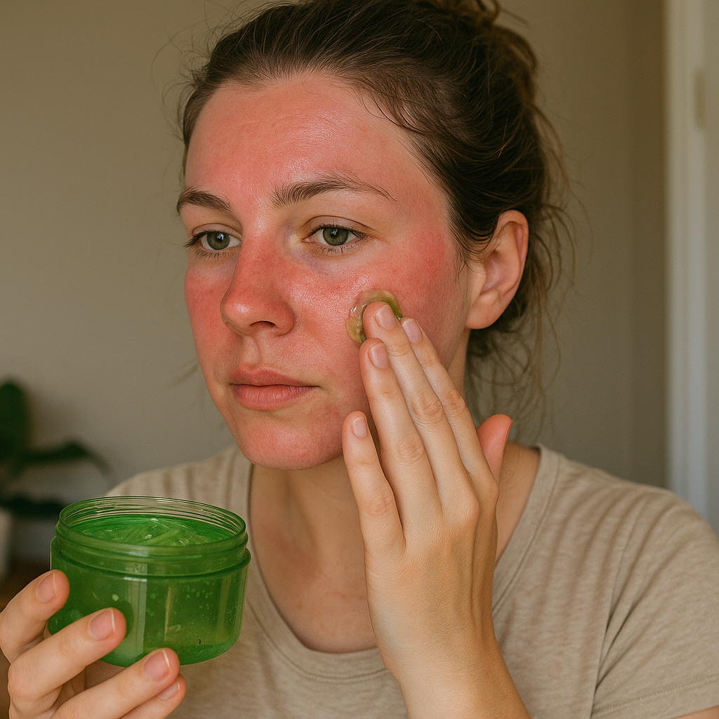 home remedies for sunburn on face