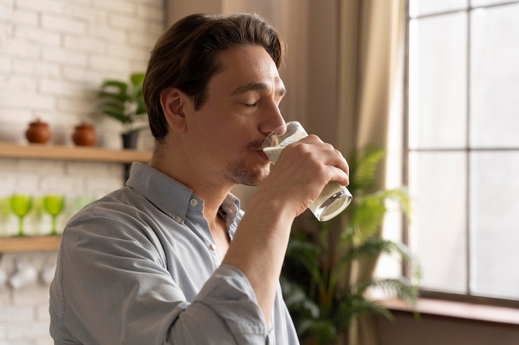 men drinking water ayurveda