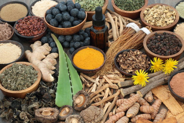 Adaptogenic Food Selection Stock Photo - Download Image Now - Ayurveda,  Herbal Medicine, Herb - iStock